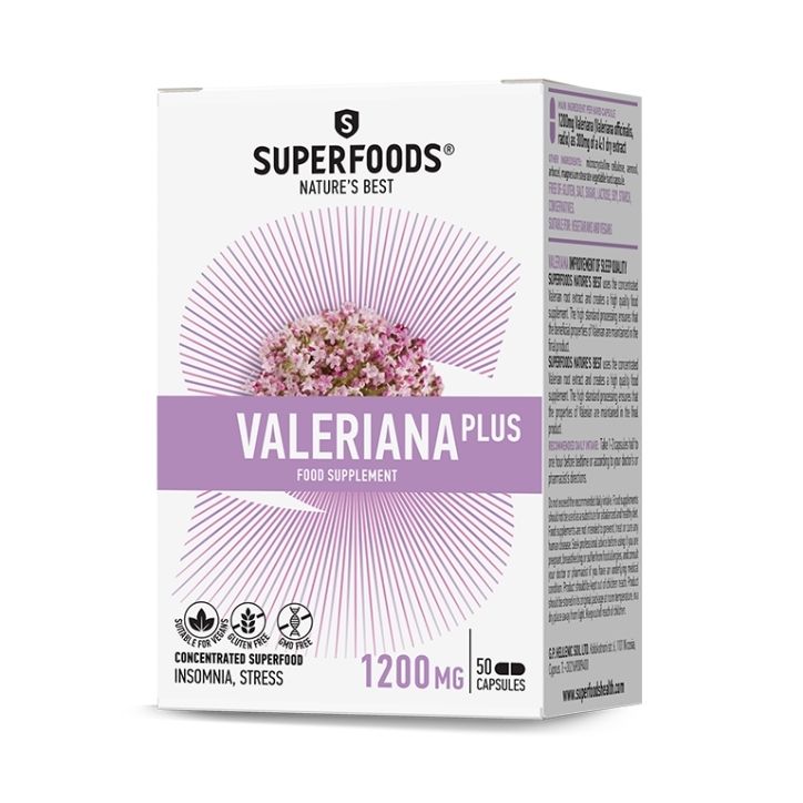 Superfoods Βαλεριάνα Plus 50 Κάψουλες